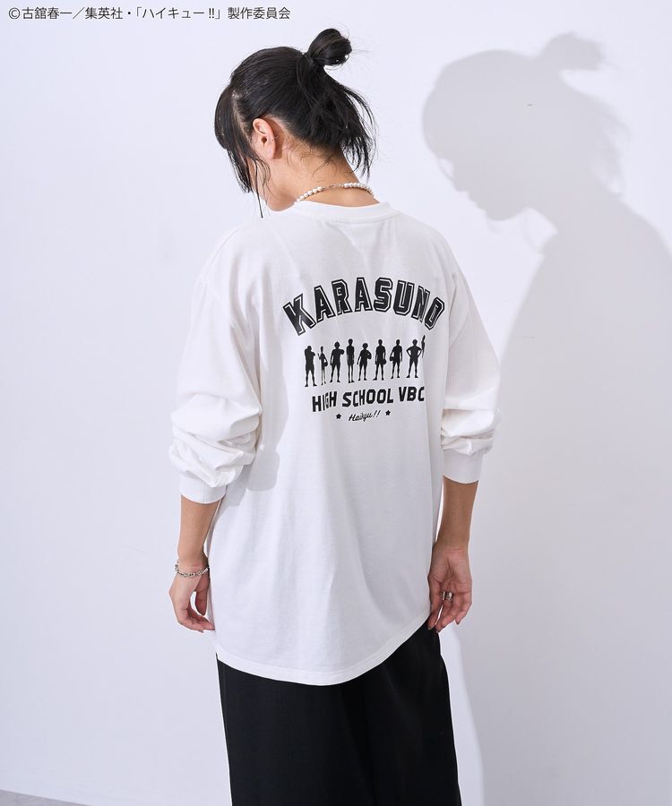 Green Parks「ハイキュー!! モノクロプリント烏野長袖Tシャツ」|Tシャツ・カットソー|