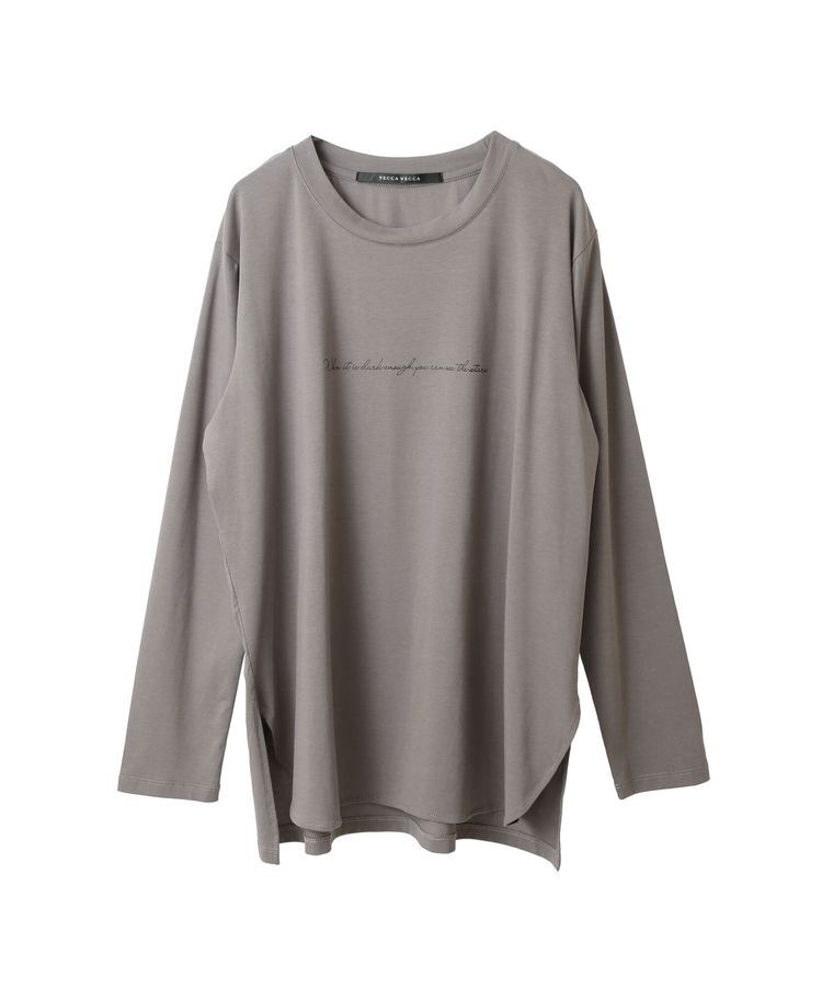 YECCA VECCA「ラウンドヘム長袖ロゴTee」|Tシャツ・カットソー|