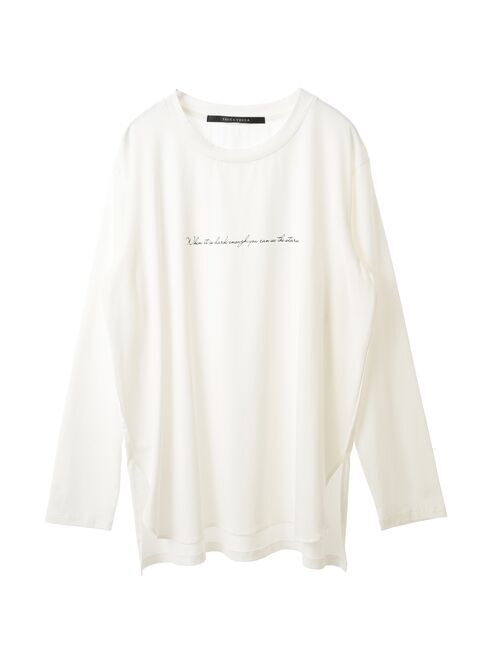 YECCA VECCA「ラウンドヘム長袖ロゴTee」|Tシャツ・カットソー|