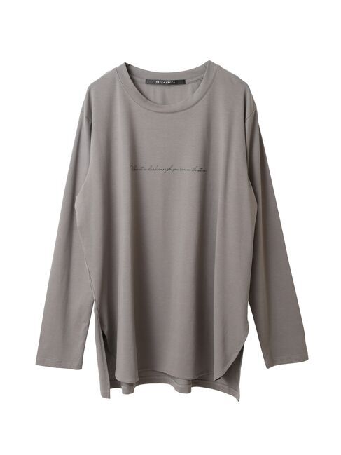 YECCA VECCA「ラウンドヘム長袖ロゴTee」|Tシャツ・カットソー|