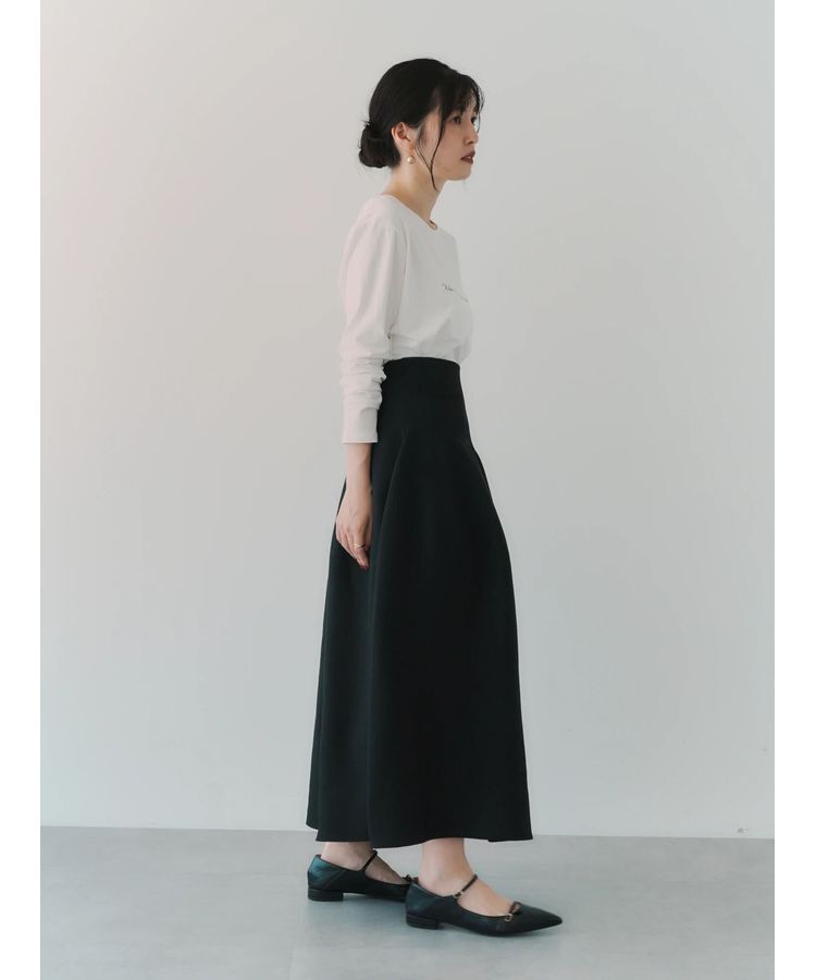 YECCA VECCA「ラウンドヘム長袖ロゴTee」|Tシャツ・カットソー|