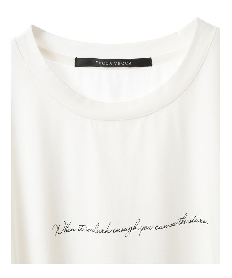 YECCA VECCA「ラウンドヘム長袖ロゴTee」|Tシャツ・カットソー|