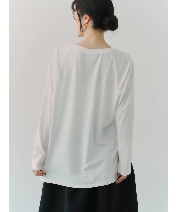 YECCA VECCA「ラウンドヘム長袖ロゴTee」|Tシャツ・カットソー|