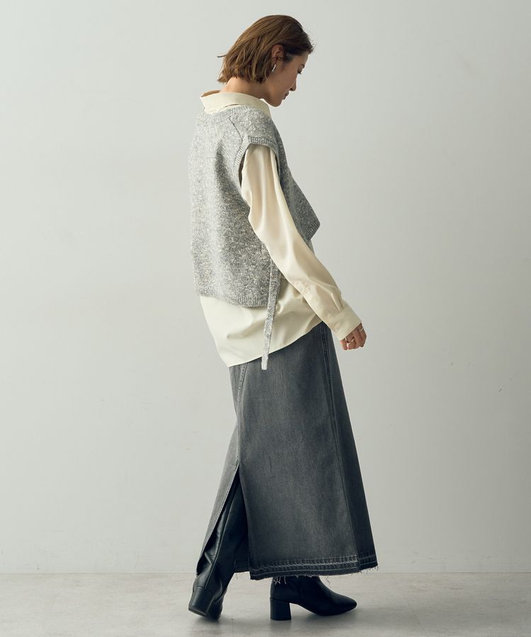 YECCA VECCA「【2点SET】シャツレイヤードニットベスト」|ベスト・ジレ|