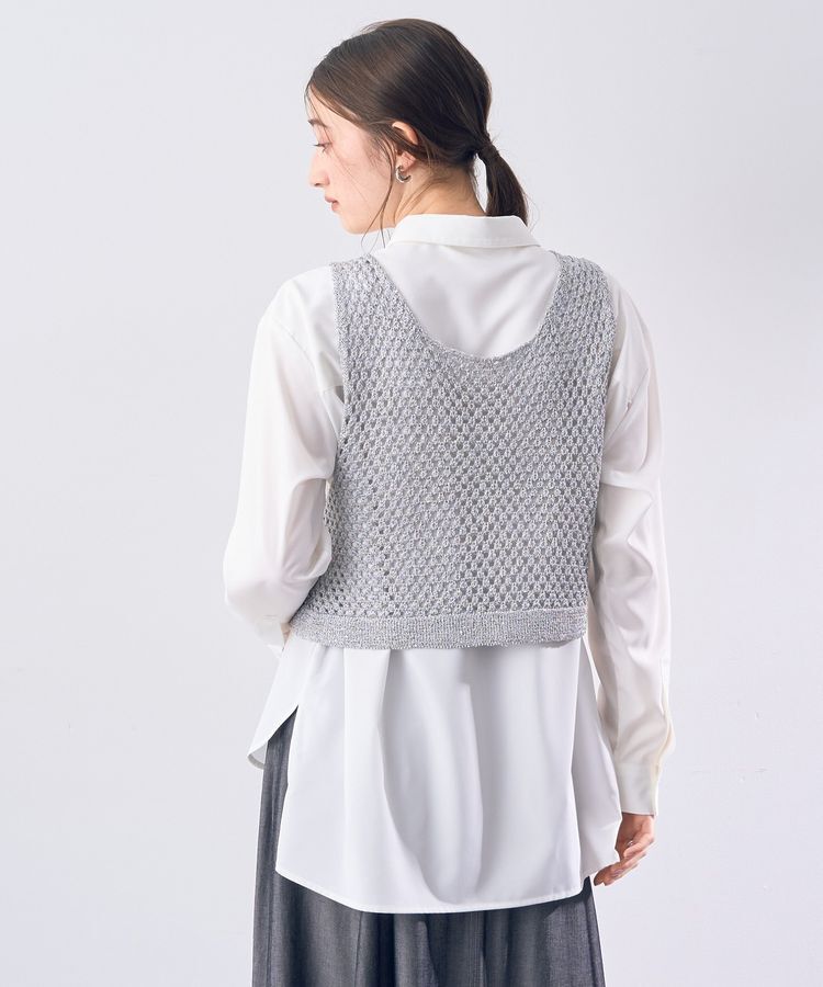 Editt by YECCA VECCA「【2点SET】メッシュベストSETシャツ」|シャツ・ブラウス|
