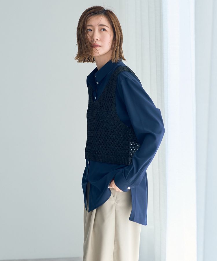 Editt by YECCA VECCA「【2点SET】メッシュベストSETシャツ」|シャツ・ブラウス|