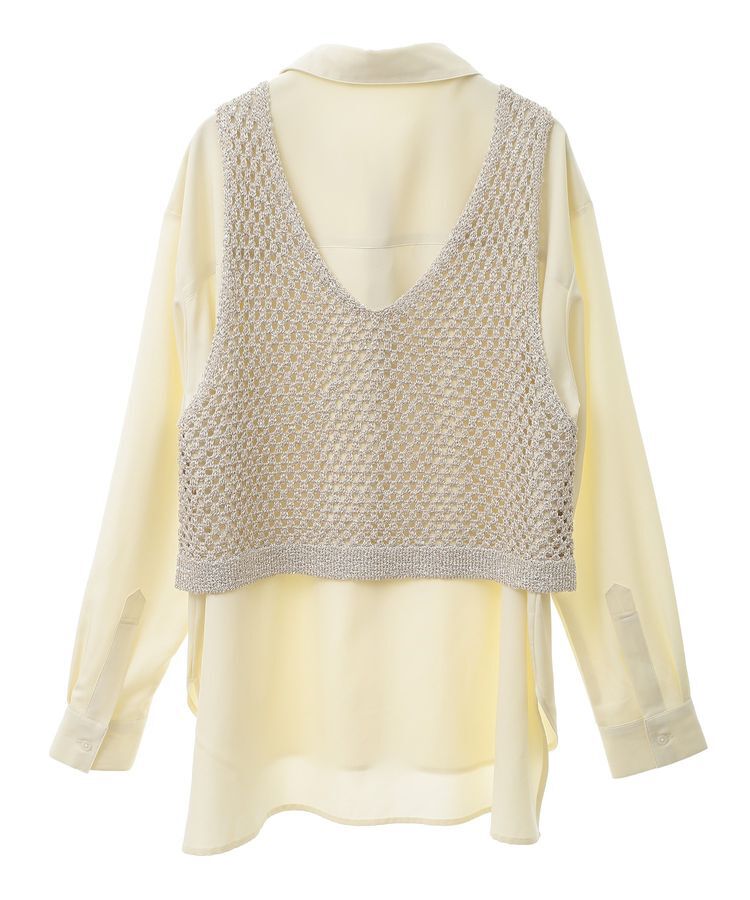 Editt by YECCA VECCA「【2点SET】メッシュベストSETシャツ」|シャツ・ブラウス|