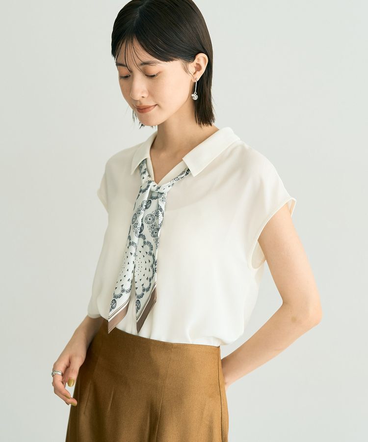 YECCA VECCA「スカーフ付きブラウス」|シャツ・ブラウス|Ivory
