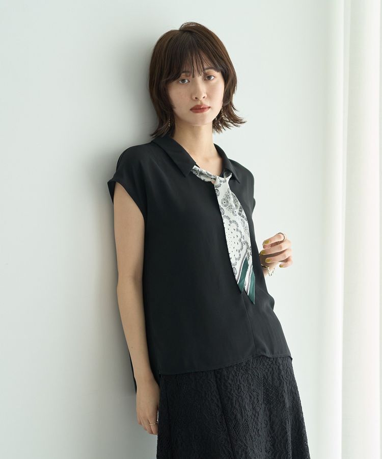 YECCA VECCA「スカーフ付きブラウス」|シャツ・ブラウス|