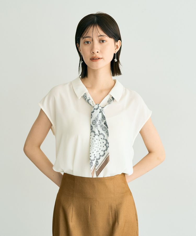 YECCA VECCA「スカーフ付きブラウス」|シャツ・ブラウス|