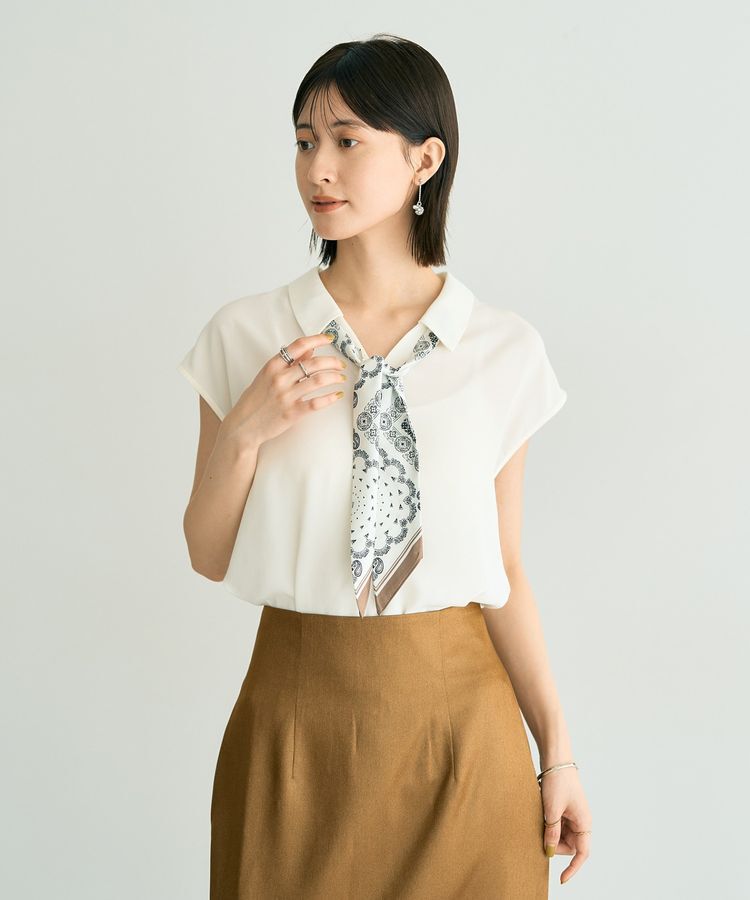 YECCA VECCA「スカーフ付きブラウス」|シャツ・ブラウス|