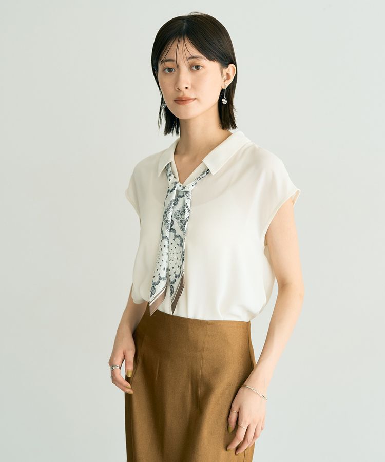 YECCA VECCA「スカーフ付きブラウス」|シャツ・ブラウス|