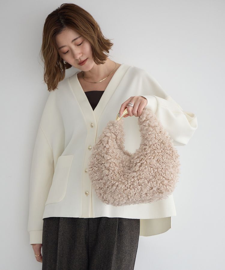 YECCA VECCA「【LE VERNIS】Sculpture mou mini」|ハンドバッグ|Beige