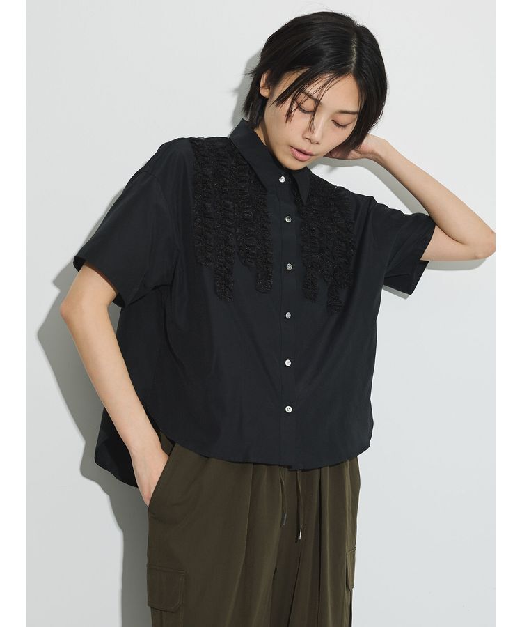 GARAGE OF GOOD CLOTHING「フリルハーフスリーブブラウス」|シャツ・ブラウス|