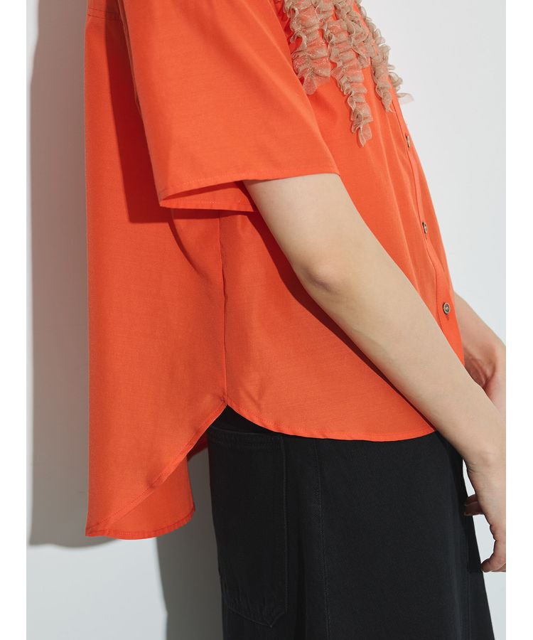 GARAGE OF GOOD CLOTHING「フリルハーフスリーブブラウス」|シャツ・ブラウス|