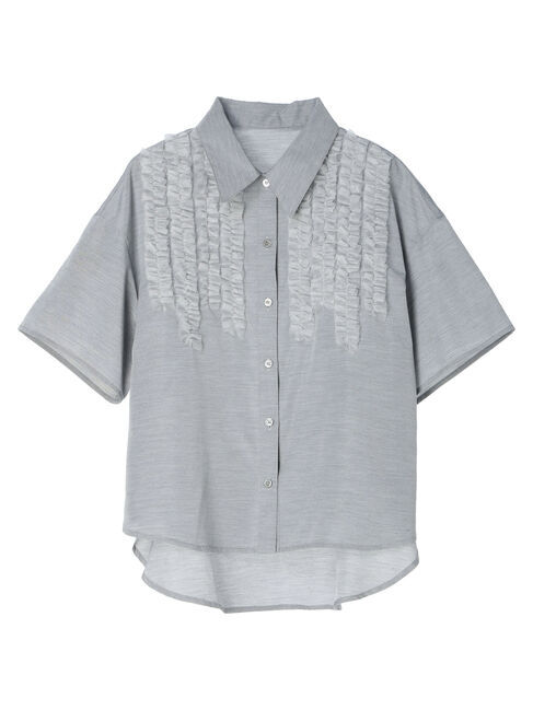 GARAGE OF GOOD CLOTHING「フリルハーフスリーブブラウス」|シャツ・ブラウス|