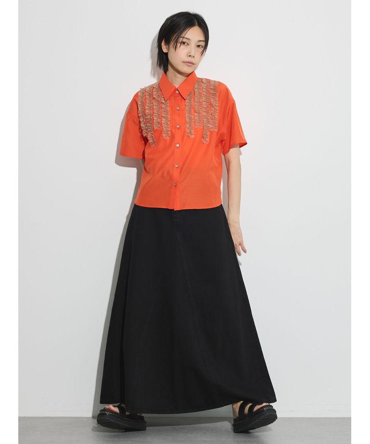 GARAGE OF GOOD CLOTHING「フリルハーフスリーブブラウス」|シャツ・ブラウス|