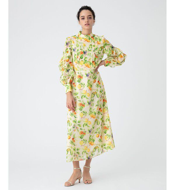 LOULOU WILLOUGHBY「【LOULOU WILLOUGHBY】RATTTIフルーツワンピース」|ワンピース|オフホワイト