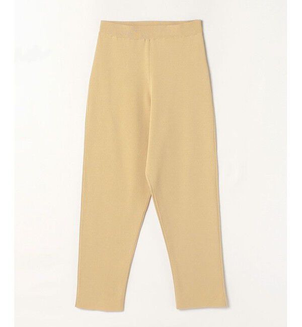 allureville「ミラノリブテーパードパンツ」|その他|ベージュ