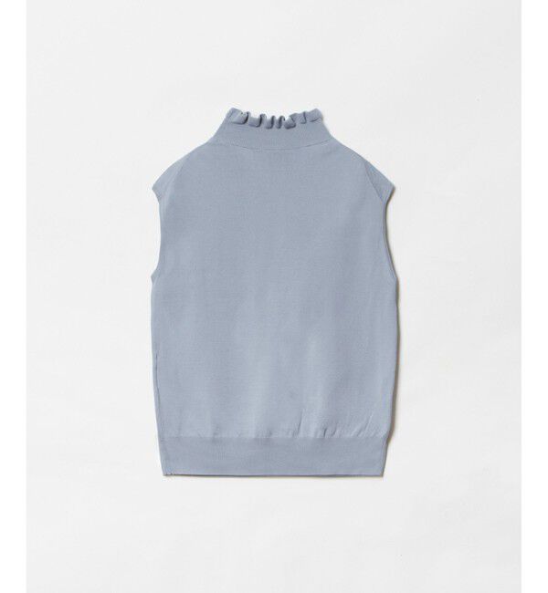 allureville「スタンドフリルネックフレンチプルオーバー」|ニット・セーター|