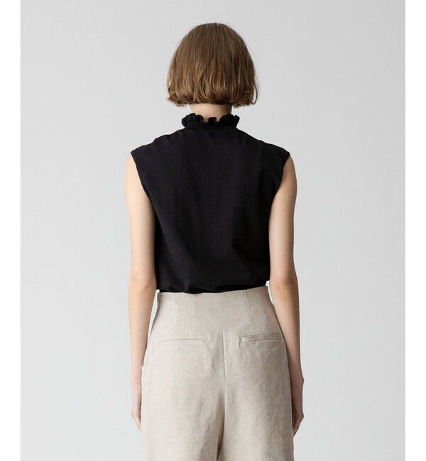 allureville「スタンドフリルネックフレンチプルオーバー」|ニット・セーター|