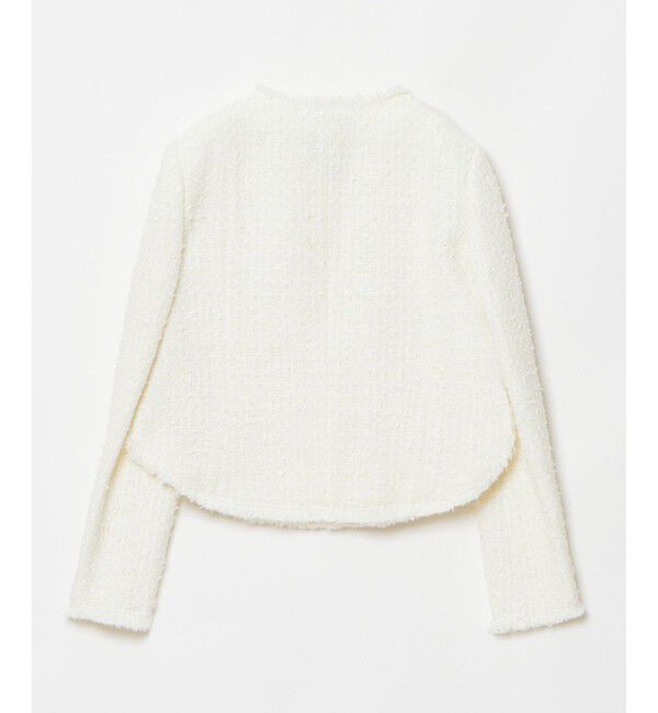 LOULOU WILLOUGHBY「【LOULOU WILLOUGHBY】ファンシーツイードクルージャケット」|ノーカラージャケット|