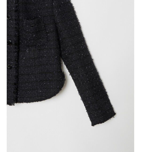 LOULOU WILLOUGHBY「【LOULOU WILLOUGHBY】ファンシーツイードクルージャケット」|ノーカラージャケット|