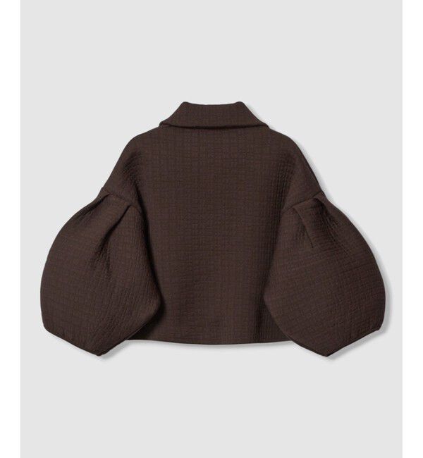 LOULOU WILLOUGHBY「【LOULOU WILLOUGHBY】ダブルジャガードパフニットジャケット」|ニット・セーター|