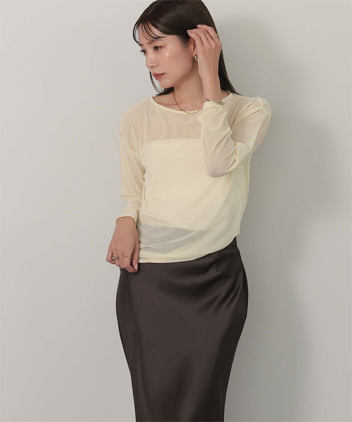 ur's「シアーボートネックプルオーバー」|Tシャツ・カットソー|