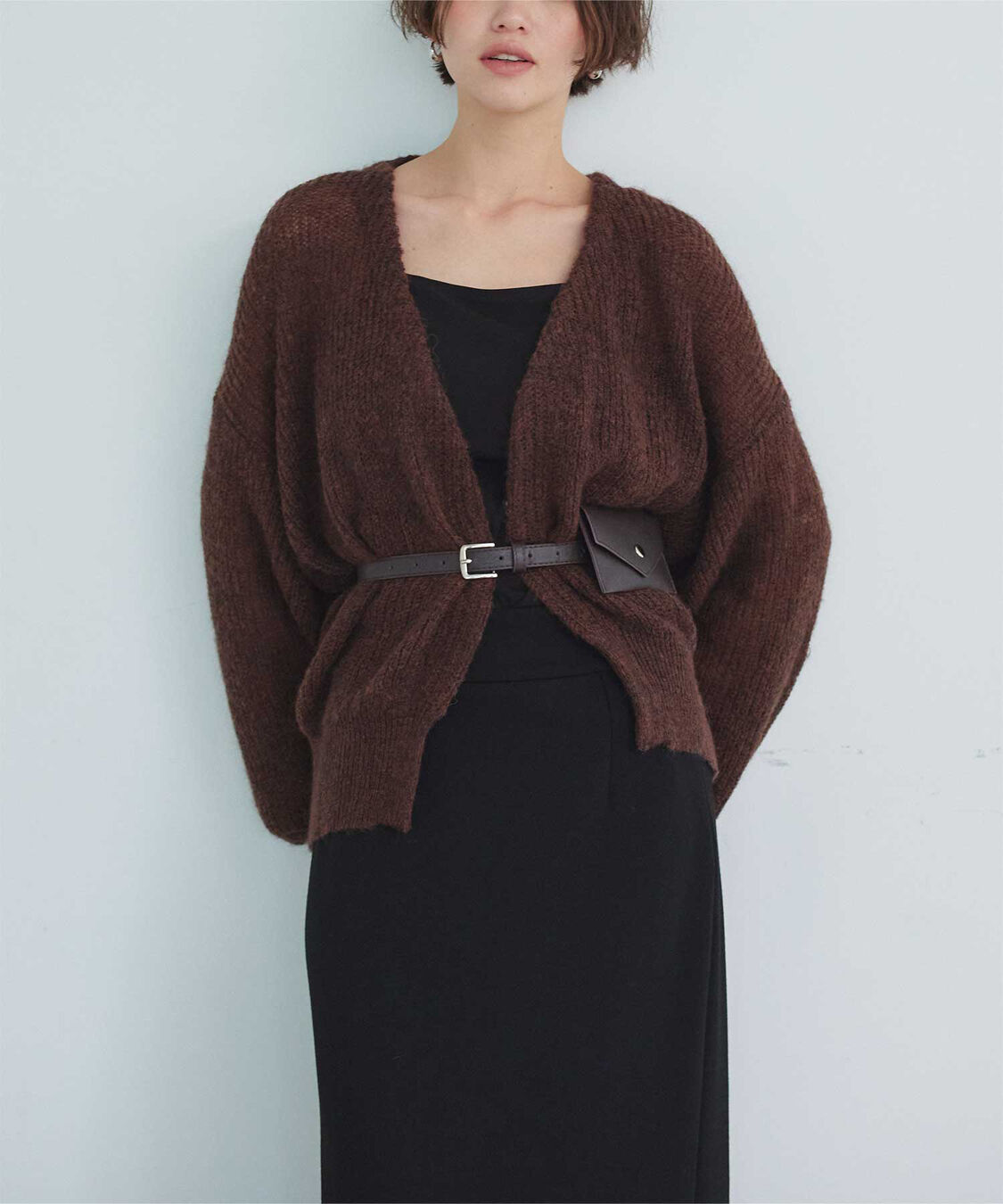 titivate「モヘアタッチローゲージニットカーディガン」|カーディガン|