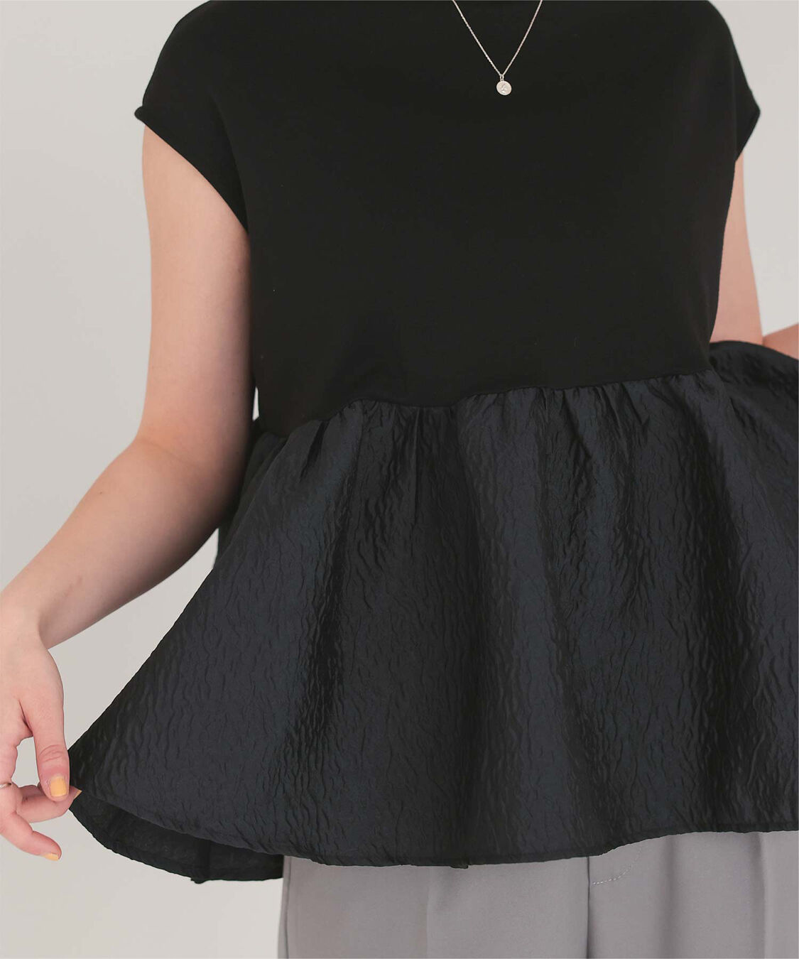 titivate「シアージャガードドッキングトップス」|Tシャツ・カットソー|