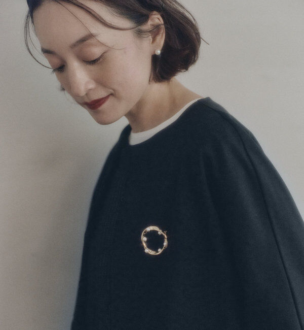  「【Du noir】ノーカラーペプラムシルエットジャケット」|テーラードジャケット|