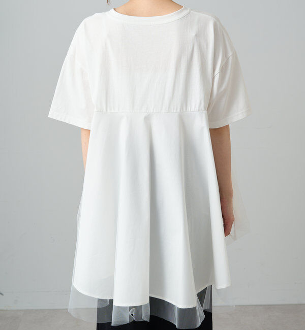  「《リバイバル》【WEB限定/Du noir】チュールドッキングTシャツ」|プルオーバー|