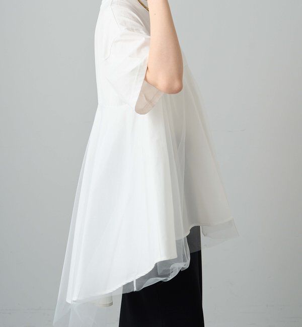  「《リバイバル》【WEB限定/Du noir】チュールドッキングTシャツ」|プルオーバー|