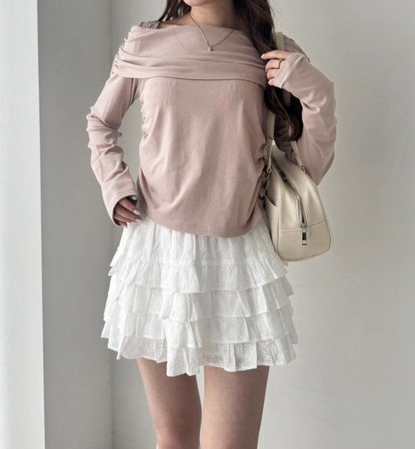  「ティアードフリルミニスカート」|スカート|