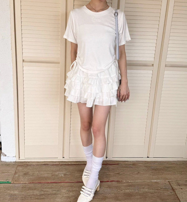  「ティアードフリルミニスカート」|スカート|