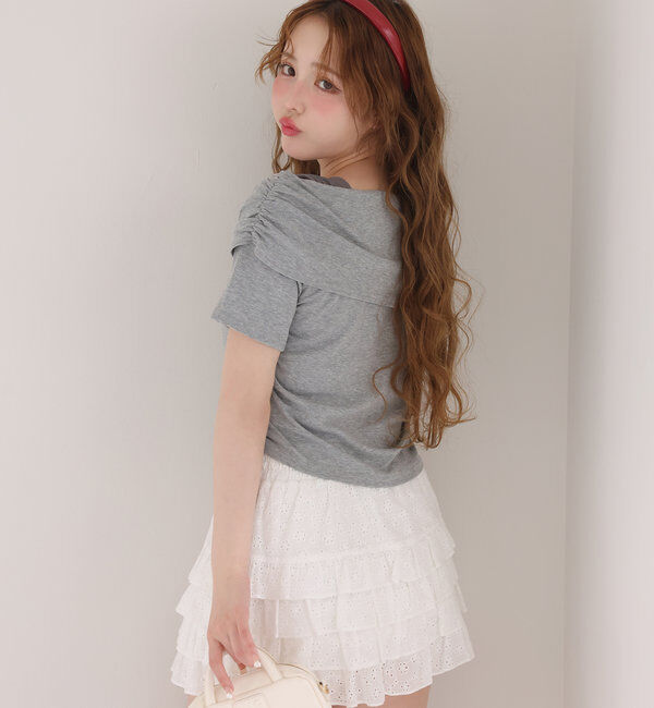  「ティアードフリルミニスカート」|スカート|