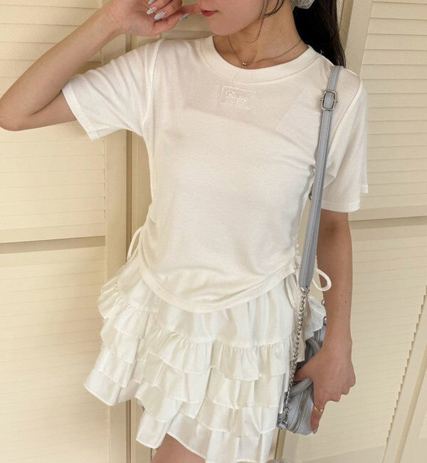  「ティアードフリルミニスカート」|スカート|