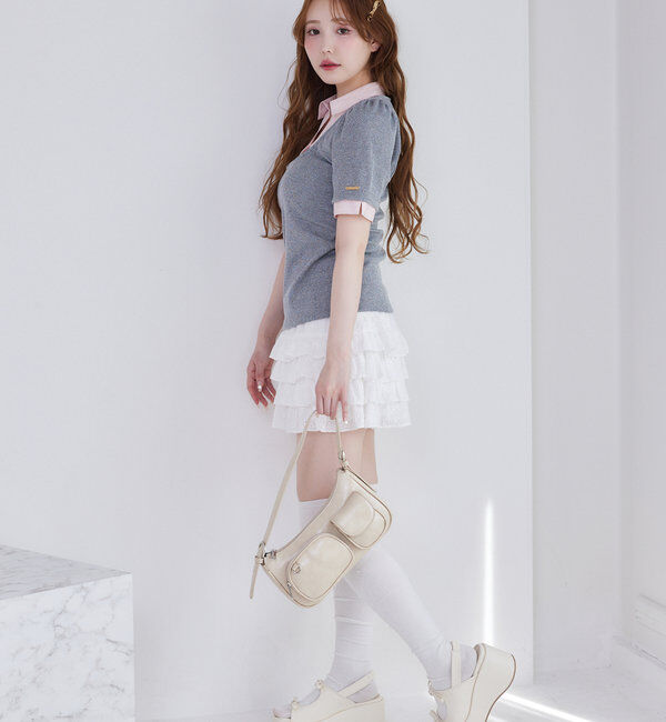  「ティアードフリルミニスカート」|スカート|