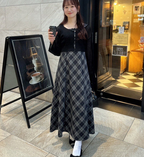  「【AYANO企画】カーデセットワンピース」|ワンピース|