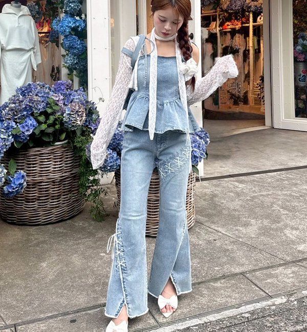  「【お揃いcollection】デニムビスチェ」|シャツ・ブラウス|