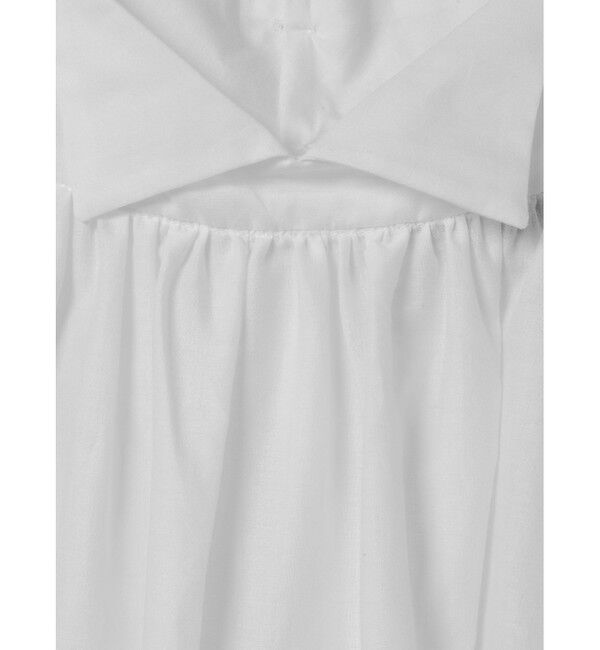 mizuiro ind「mizuiro ind スタンドシャツカラーギャザーシャツ」|シャツ・ブラウス|