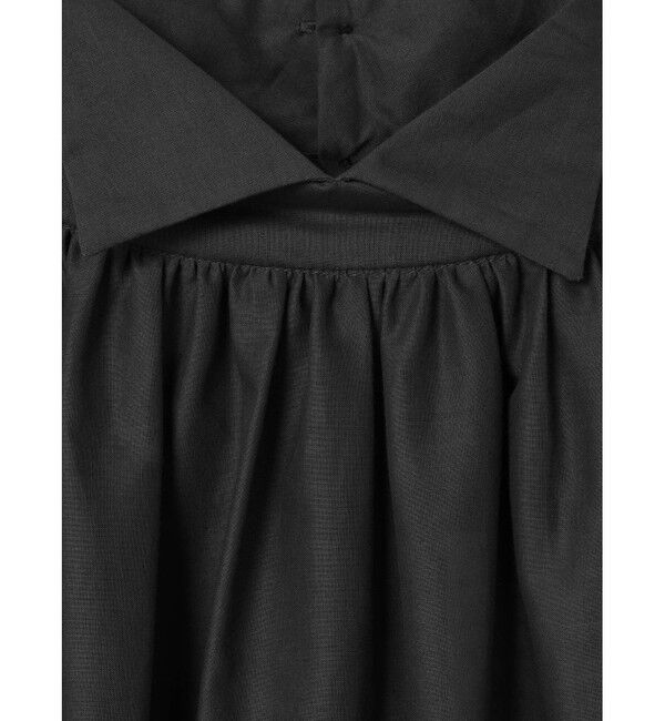 mizuiro ind「mizuiro ind スタンドシャツカラーギャザーシャツ」|シャツ・ブラウス|