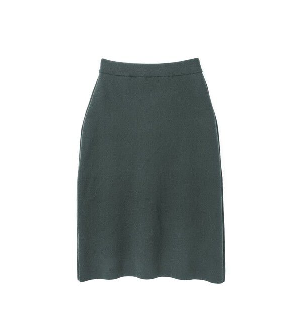 mizuiro ind「mizuiro ind シードステッチAラインスカート」|スカート|カーキ