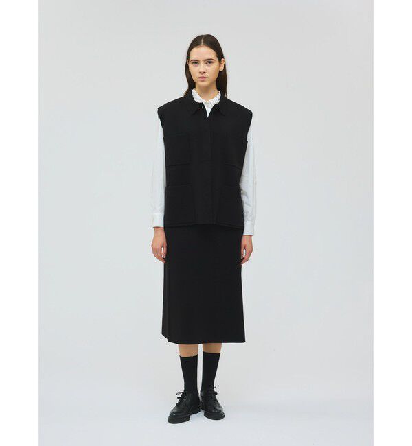 mizuiro ind「mizuiro ind シードステッチAラインスカート」|スカート|