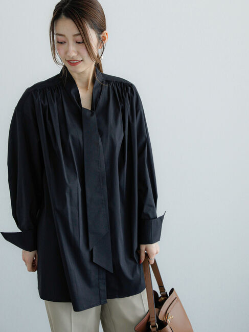 Te chichi「ボウタイVネックブラウス」|シャツ・ブラウス|