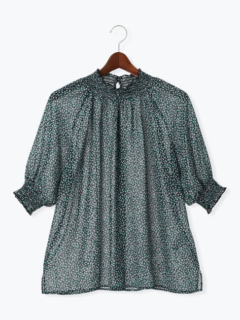 Te chichi「プリントシャーリングスタンドブラウス」|シャツ・ブラウス|