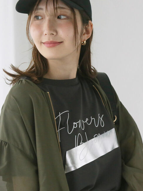 Te chichi TERRASSE「【接触冷感】箔BIGロゴTシャツ」|Tシャツ・カットソー|