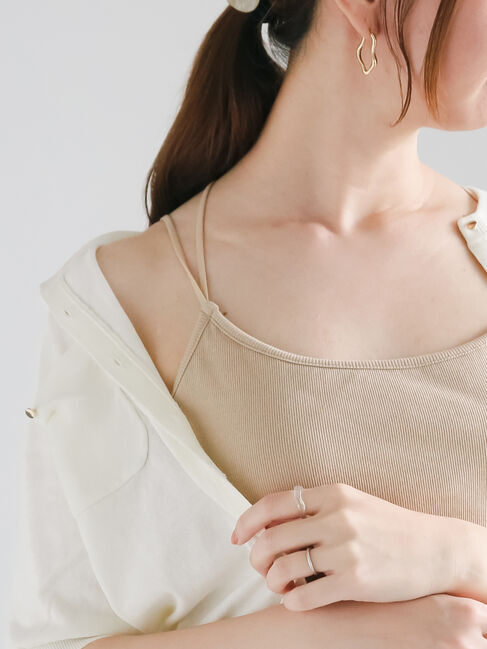 Te chichi「【松井愛莉着用】デザインストラップカップ付きキャミソール《2025summer catalog item》」|キャミソール|ベージュ