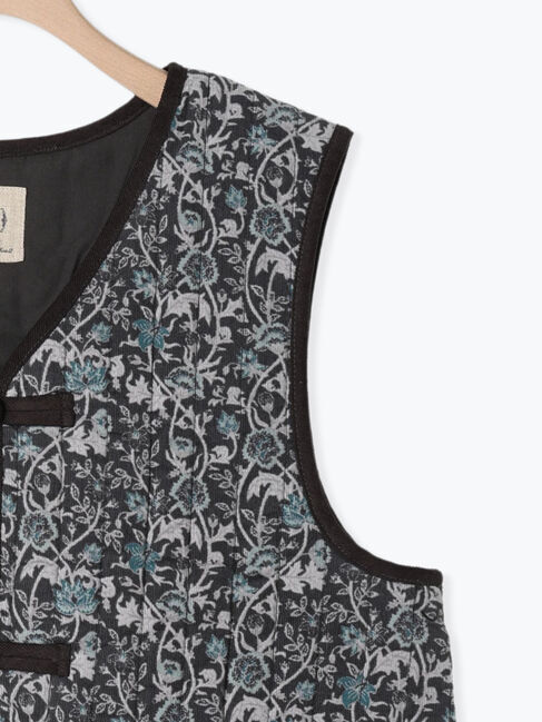 Samansa Mos2「中綿キルトチャイナボタンベスト」|ダウンベスト・ベスト|